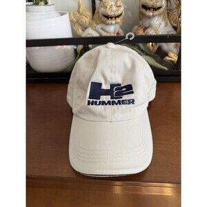 Hummer H2 Hat Cap Strap Back Khaki Embroidered NO DEALERSHIP RARE DAD Hat